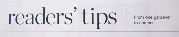 Readers' tips