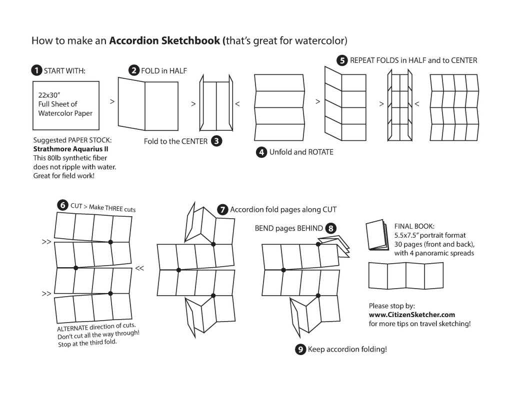 Accordian-Sketchbook-Folding-Pattern