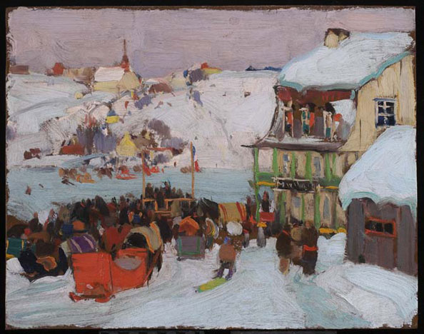 Horse Racing in Winter Gagnon