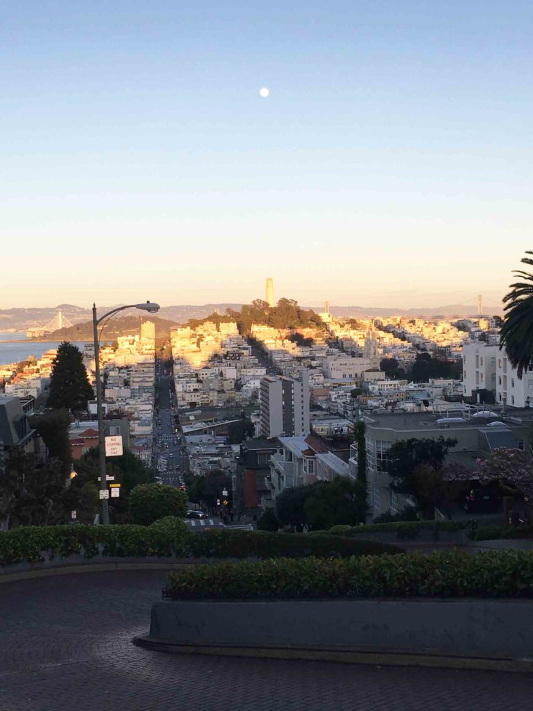 Moon over Coit Tower