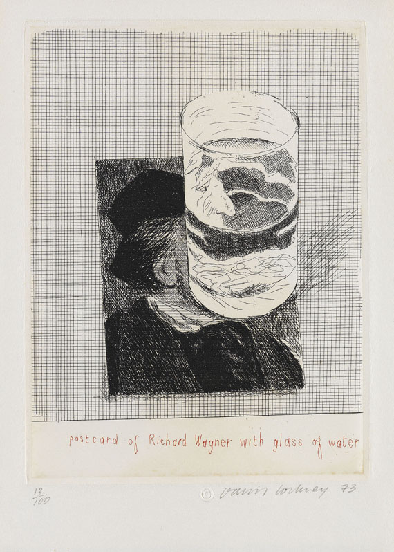 Hockney Postcard of Richard Wagner