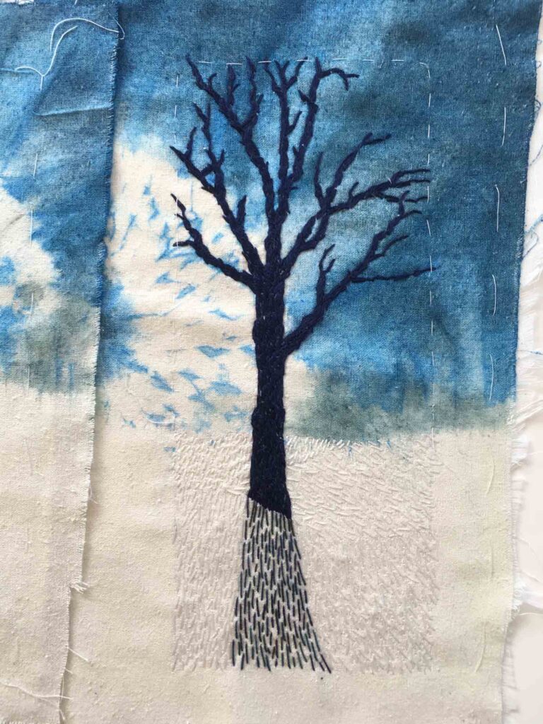 One tree with moon