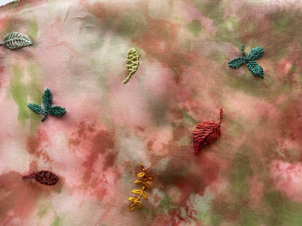 Organza with leaves