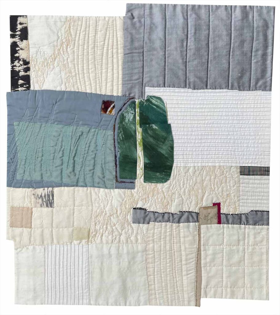 One Mossy Stone, art quilt
