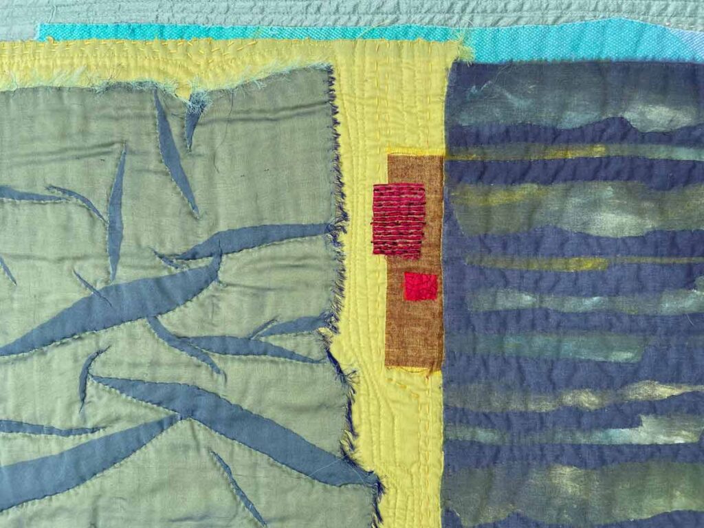 Riffle, Detail art quilt