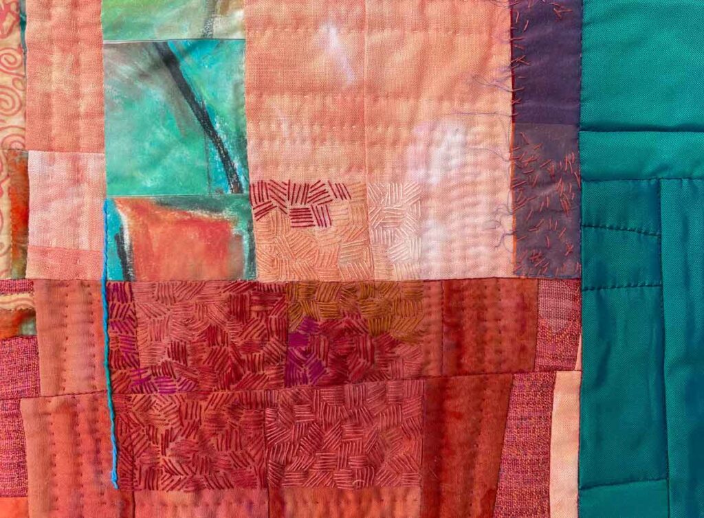 Compartmentalized detail, embroidery
