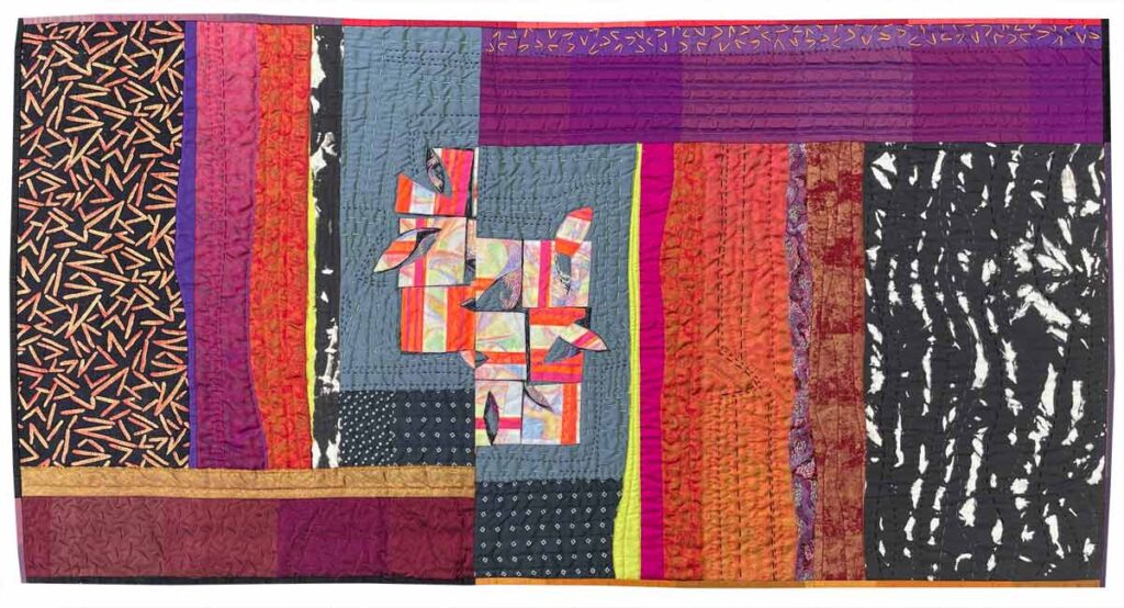 Room for Adjustment, colored pencil, quilt, embroidery