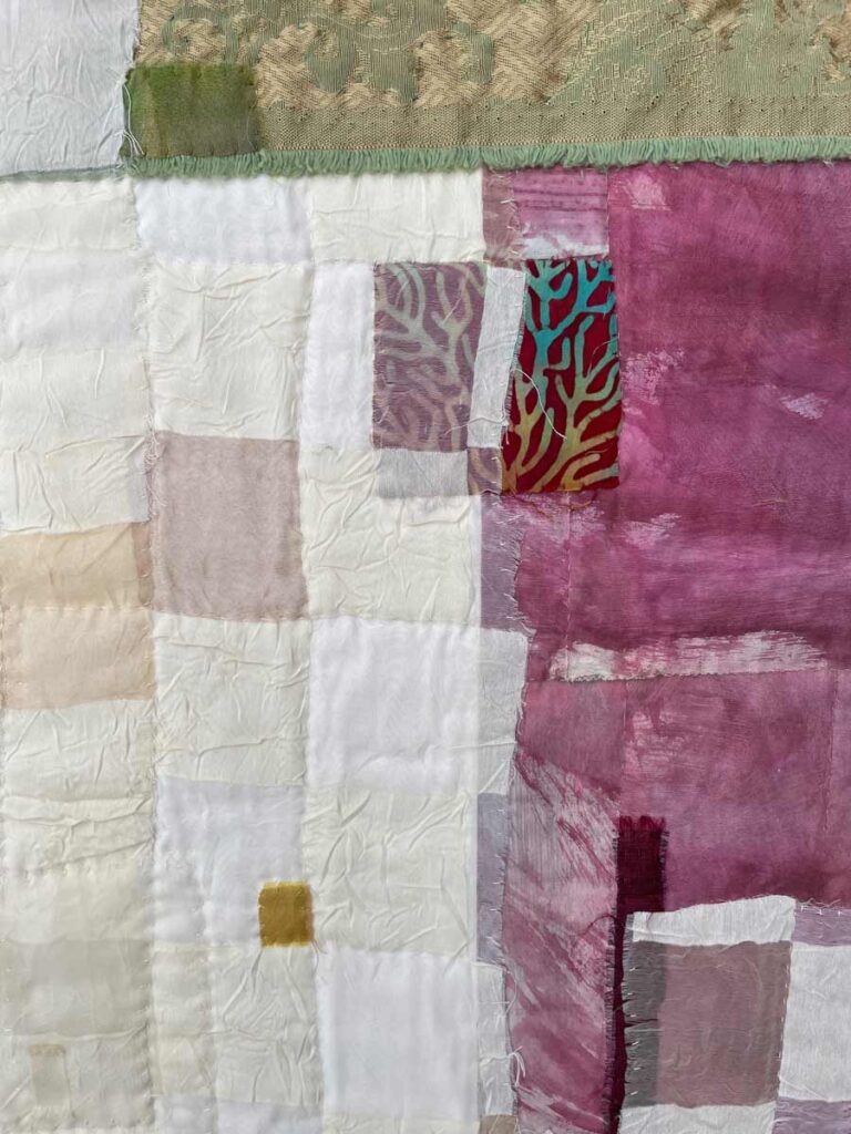 Fractured Thought, detail Textile Collage