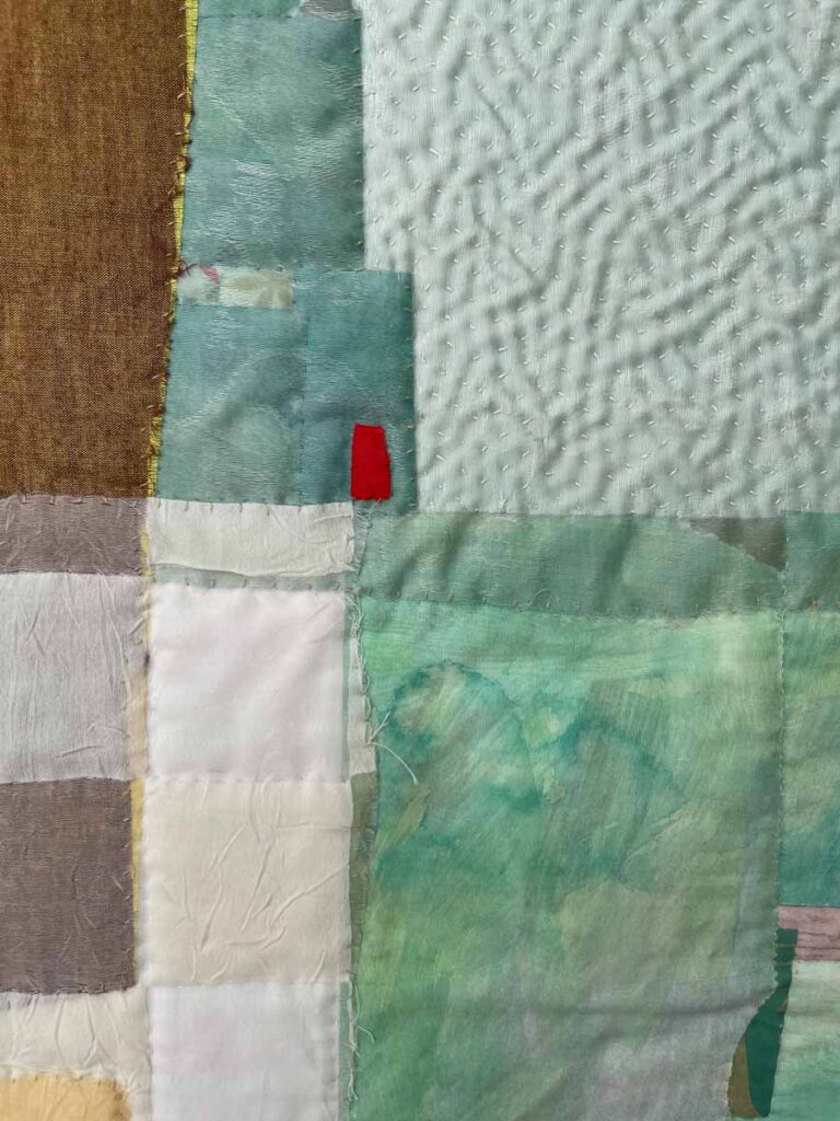 Lingering Comment, detail, Textile Collage