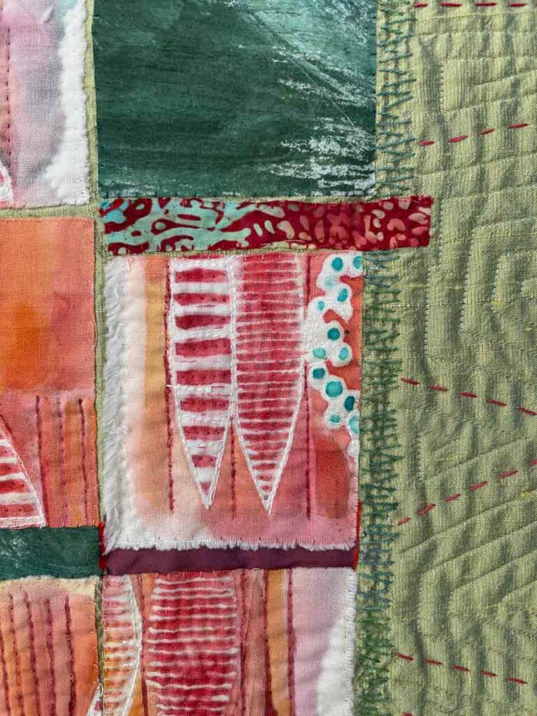 Oasis detail Quilting Hand stitching