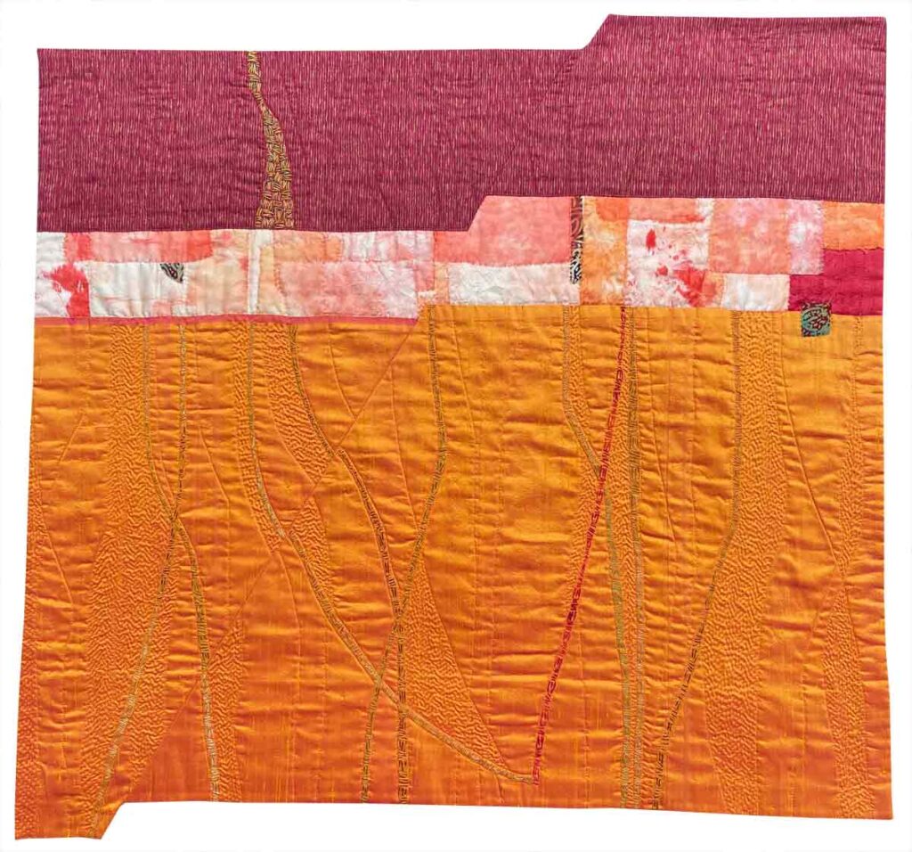 Passages, One Textile Collage Dye, Embroidery, Quilting Appliqué,